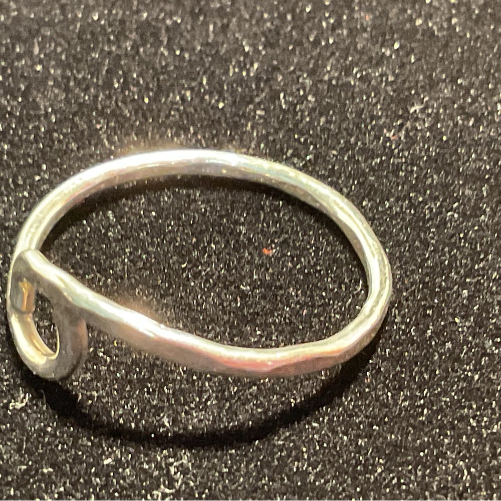 Sterling Silver Handcrafted Rustic Wave Ring - image 2